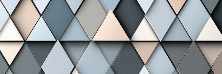 Abstract geometric pattern of pastel triangles.