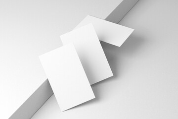 Stacked Business Card Mockup for Branding and Presentation

