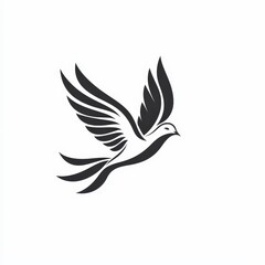Obraz premium Design of dove icon logo illustration isolated on white background