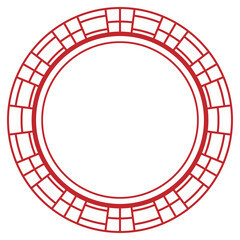 Chinese New Year Circle Frame