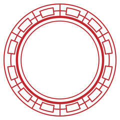 Chinese New Year Circle Frame