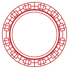 Chinese New Year Circle Frame