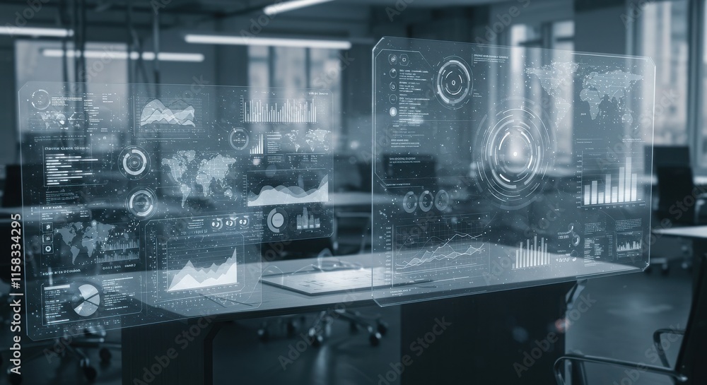 Poster a close-up of a digital shield symbolizing cybersecurity, artificial intelligence technology, a pers