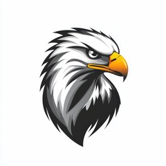 Eagle bird logo design, isolated on white background