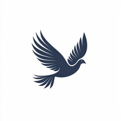 Fototapeta premium Design of dove icon logo illustration isolated on white background