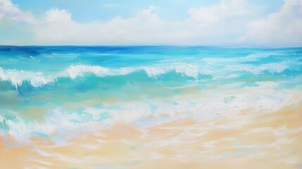 Obraz premium Shimmering Waters on a Sandy Beach