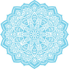 Beautiful flower art and mandala vector design