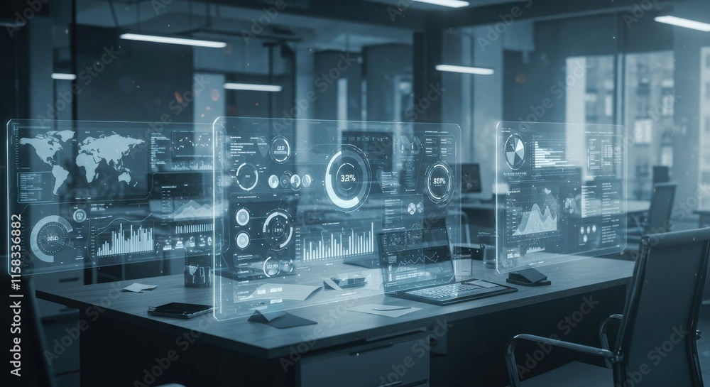 Poster a close-up of a digital shield symbolizing cybersecurity, artificial intelligence technology, a pers