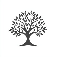 Design of tree logo icon symbol illustration isolated on white background
