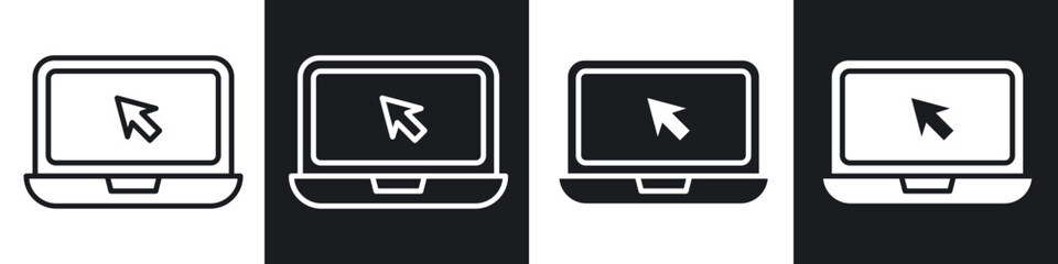 Laptop icon pack for app and website ui designs.