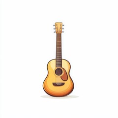 Obraz premium Design of guitar icon logo illustration isolated on white background