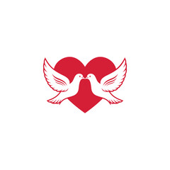 Obraz premium heart with wings, vektor ilustration