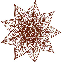 Beautiful flower art and mandala vector design