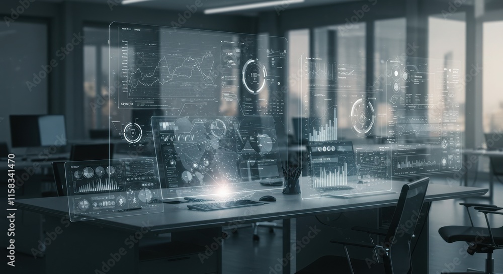 Poster a close-up of a digital shield symbolizing cybersecurity, artificial intelligence technology, a pers