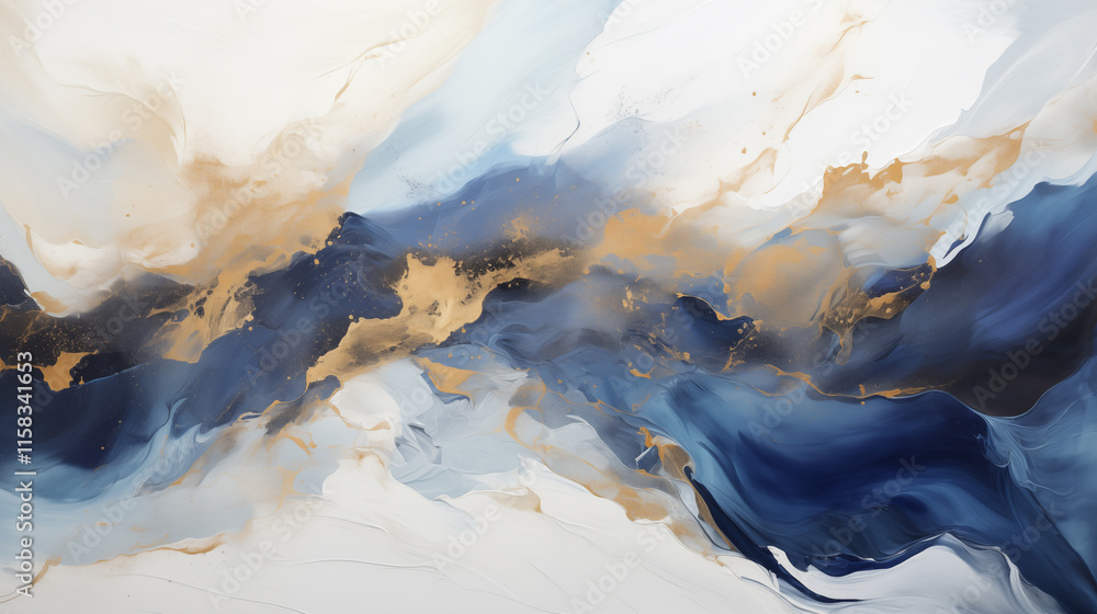 Poster  Marble effect background. Fluid art texture. Backdrop with abstract mixing paint effect. Mixed paints for interior poster.