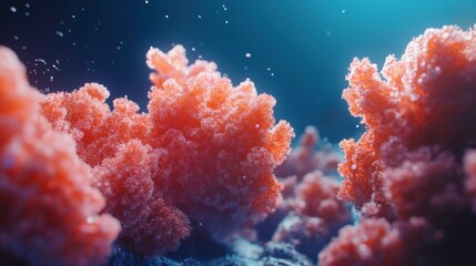 Fototapeta premium Vibrant Coral Reefs with Clear Blue Water and Light