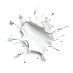 Splash of white paint on isolated background, creating a dynamic and unique visual effect.