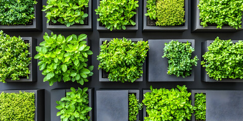 Fototapeta premium Green Plant Wall Illustration