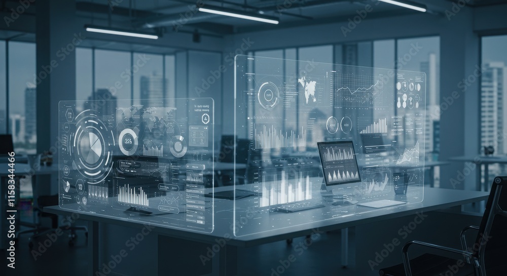 Poster a close-up of a digital shield symbolizing cybersecurity, artificial intelligence technology, a pers