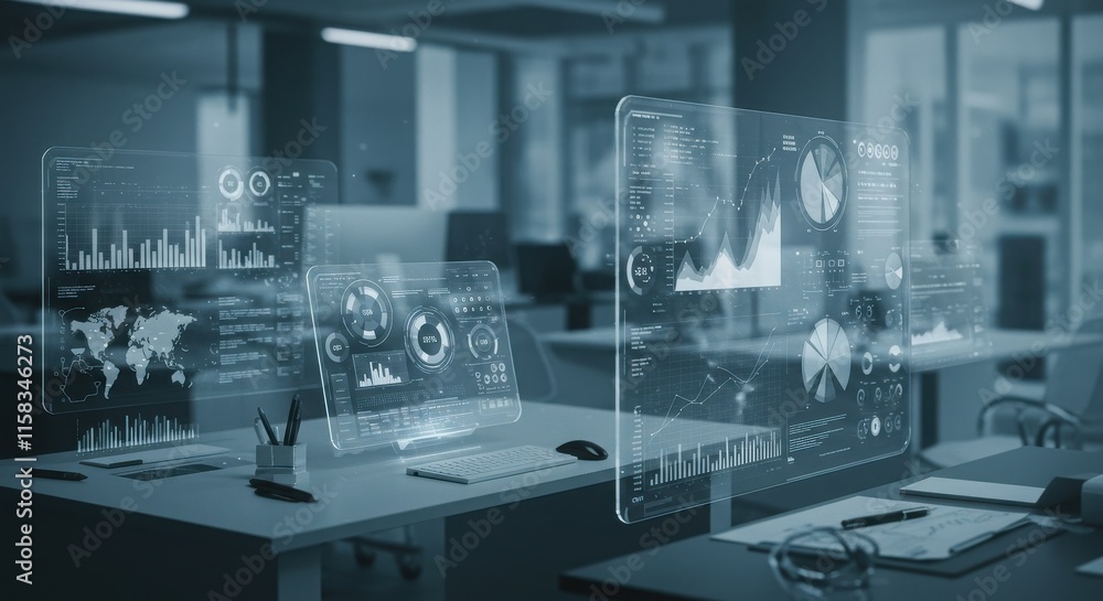 Poster a close-up of a digital shield symbolizing cybersecurity, artificial intelligence technology, a pers