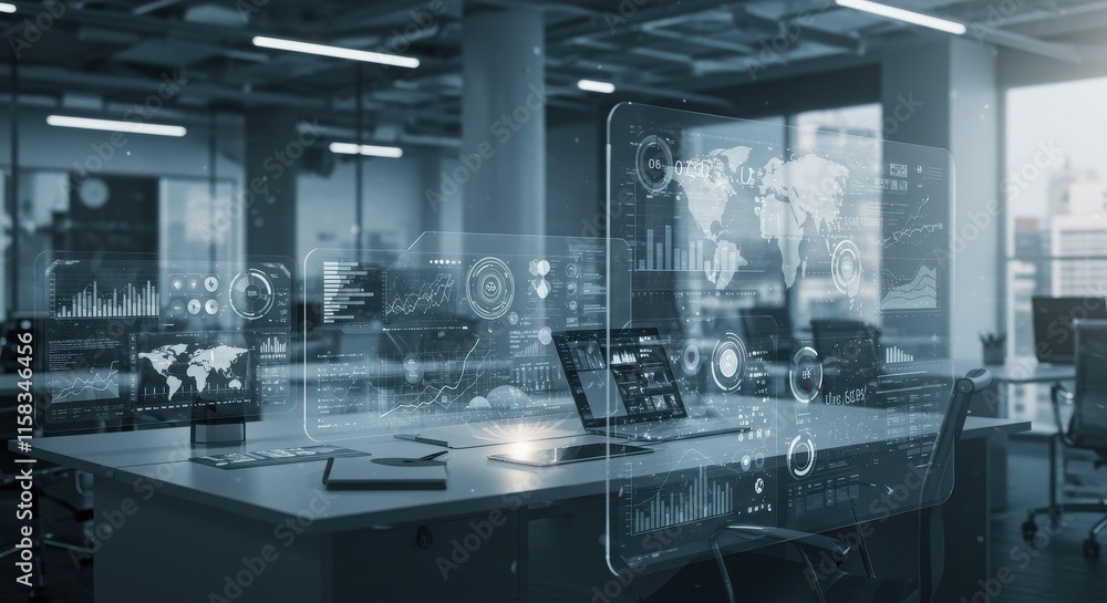 Poster a close-up of a digital shield symbolizing cybersecurity, artificial intelligence technology, a pers