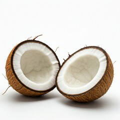 coconut on white background