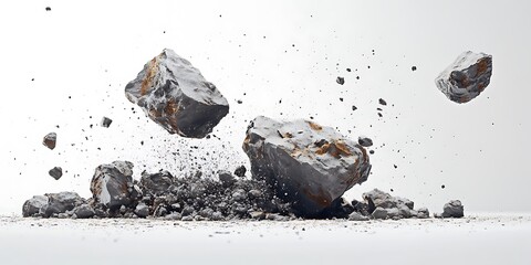a pile of rocks and gravel