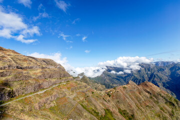 View from a mountain plateau of  the Paul da Serra Mountains on the island of Madeira (Portugal)