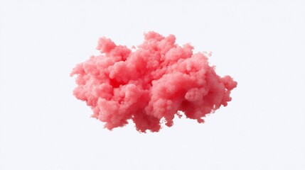 Close-up Photo: Softly Floating Pink Ink Cloud Mockup on Neutral Background. AI Generated