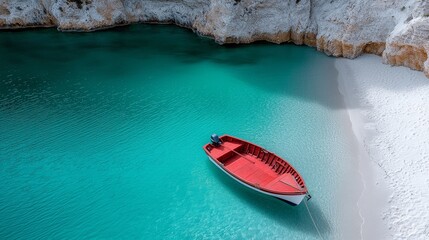 Obraz premium Boating Near Rocky Cliff