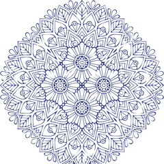 Beautiful flower art and mandala vector design