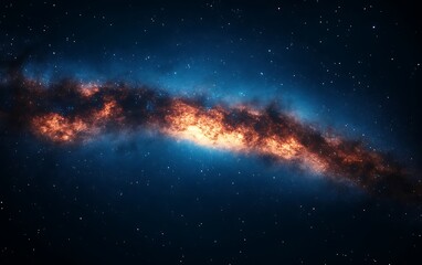 Fiery nebula in dark space. (1)