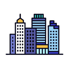 Obraz premium vector illustration of urban city buildings 