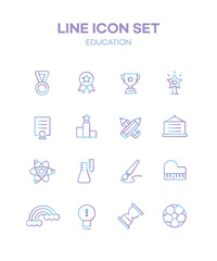 그라디언트 라인 아이콘 세트 09
