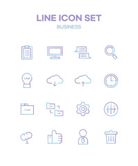 그라디언트 라인 아이콘 세트 05
