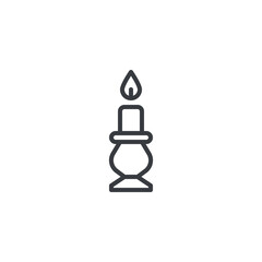 Candlestick with candle line icon