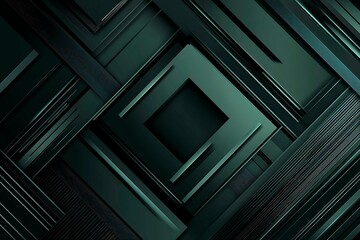 Obraz premium Close-up of a futuristic circuit board design illuminated by green neon lights, showcasing intricate technology and innovation. 