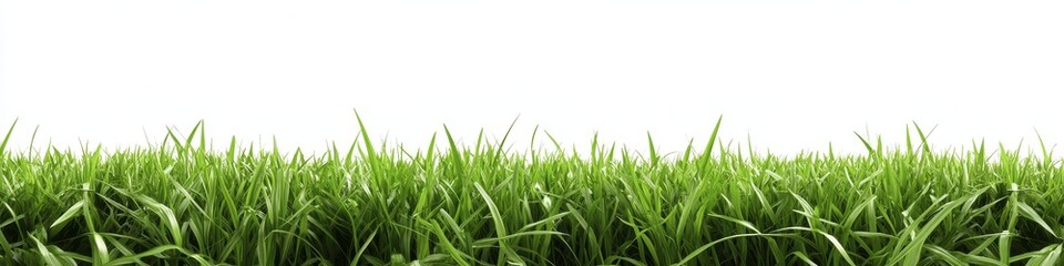 Obraz premium Lush green grass isolated on white background. (1)