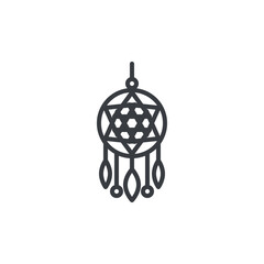Fototapeta premium Dreamcatcher line icon
