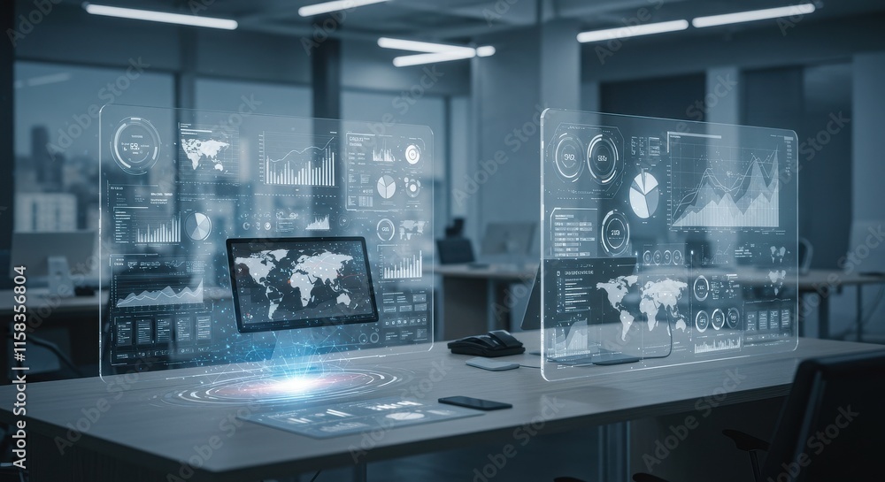 Poster a close-up of a digital shield symbolizing cybersecurity, artificial intelligence technology, a pers