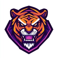Fierce Tiger Head Mascot Logo Design