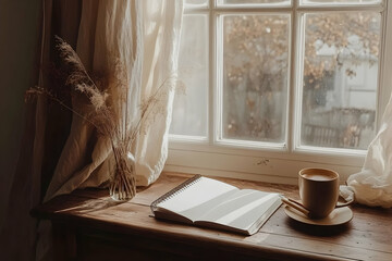 Cozy Windowsill Still Life Illustration