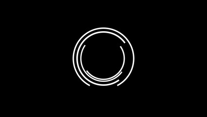 Abstract buffering circle loading icon background 4k illustration.