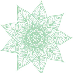Beautiful flower art and mandala vector design