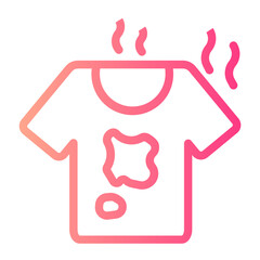 dirty clothes gradient icon