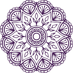 Beautiful flower art and mandala vector design