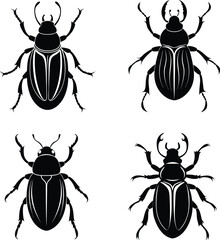 Aphid silhouette vector illustration