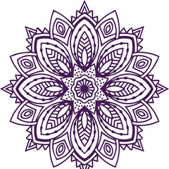 Beautiful flower art and mandala vector design