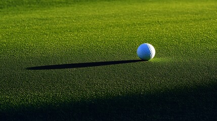 Clean and modern image of a golf ball centered on dark blue