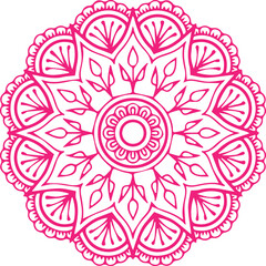 Beautiful flower art and mandala vector design